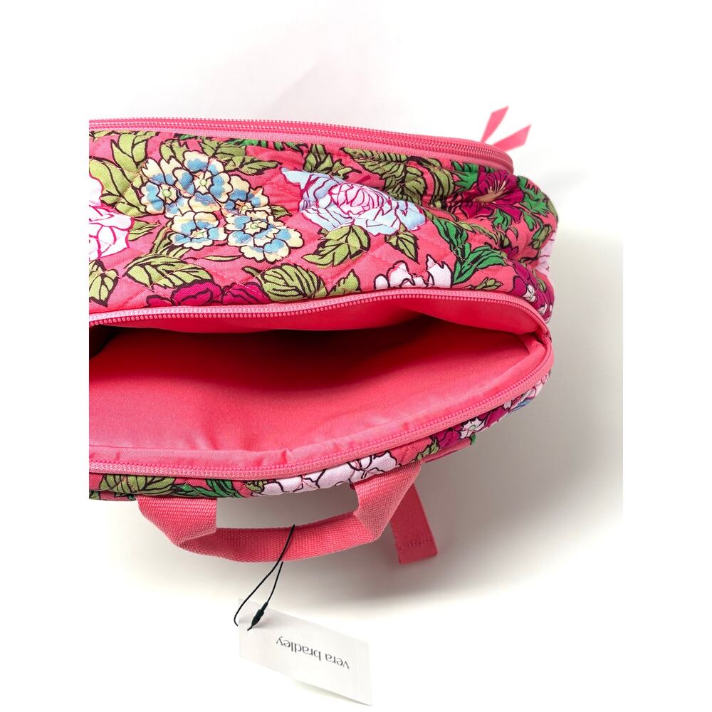 Vera Bradley Vibrant Gardenias Essential Large Backpack Floral Trolley Sleeve - Picture 7 of 12